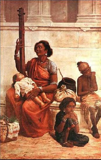 Raja Ravi Varma Gypsies china oil painting image